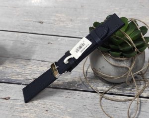 JVD Skórzany pasek do zegarka 20 mm R41609-20 granatowy 4
