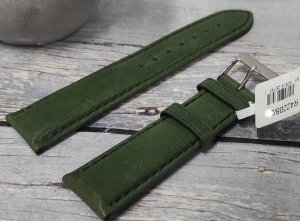 JVD Skórzany pasek do zegarka 20 mm R42208-20 zielony 2