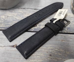 JVD Skórzany pasek do zegarka 18 mm R42209-18 granatowy 2
