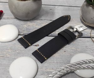JVD Skórzany pasek do zegarka 20 mm R42309-20 granatowy 2