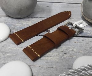 JVD Skórzany pasek do zegarka 22 mm R42303-22 brązowy 2