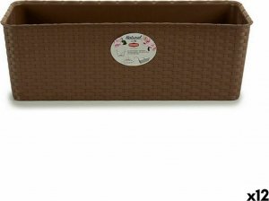 Stefanplast Donica Balkonowa Stefanplast Brązowy Plastikowy 18 x 16 x 48,5 cm (12 Sztuk) 1