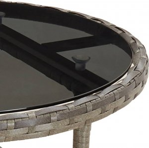 vidaXL 3-cz. zestaw mebli ogrodowych z poduszkami, szary, polirattan 7