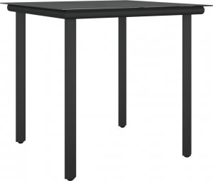 vidaXL 5-cz. zestaw mebli ogrodowych z poduszkami, polirattan i stal 6