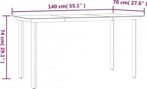 vidaXL 5-cz. zestaw mebli ogrodowych z poduszkami, polirattan i stal 11