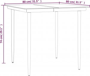 vidaXL 3-cz. zestaw mebli ogrodowych z poduszkami, polirattan i stal 11