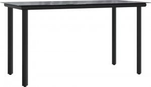 vidaXL 9-cz. zestaw mebli do ogrodu, czarny, textilene i stal 6