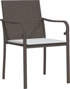 vidaXL 7-cz. zestaw mebli ogrodowych z poduszkami, polirattan i stal 5