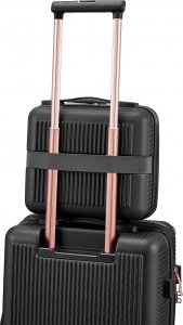 Betlewski BETLEWSKI Mały kuferek podróżny do walizki twardy BKA-029 KM CZARNY 5