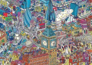Trefl Puzzle 1000 element?w UFT EYE-SPY Time Travel Londyn Anglia 1