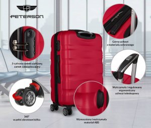 Peterson Elegancka walizka kabinowa ABS+  Peterson NoSize 4