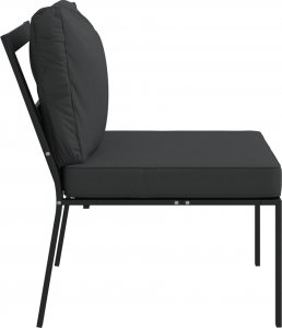 vidaXL Krzesła ogrodowe z szarymi poduszkami, 2 szt, 60x74x79 cm, stal 5