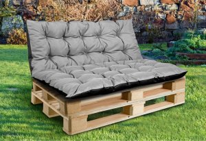 AIO Europe Poduszka ogrodowa na palety szara 120x80 cm 7