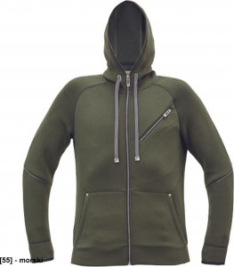 CERVA NEURUM - męska, stylowa bluza z kapturem zapinana na zamek, odblaski - granatowy 2XL 4