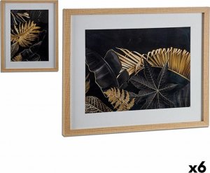 Gift Decor Obraz Liść roślin Drewno Szkło 42,8 x 53 x 3 cm (6 Sztuk) 1