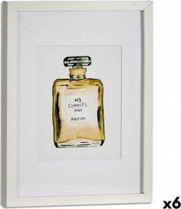 Gift Decor Obraz CH N5 Perfumy Szkło Płyta 33 x 3 x 43 cm (6 Sztuk) 1
