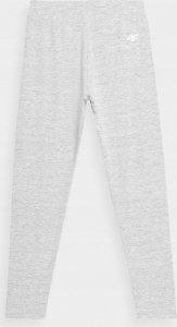 4f Legginsy dla dziewczynki 4F chłodny jasny szary melanż HJZ22 JLEG001 27M 140cm 2
