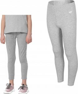 4f Legginsy dla dziewczynki 4F chłodny jasny szary melanż HJZ22 JLEG001 27M 140cm 3