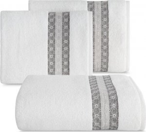 Eurofirany Ręcznik bawełniany z bordiurą MALIKA 70X140 biały 1