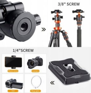 Głowica Kf Głowica Kulowa K&f 10kg 1/4 3/8 Arca Swiss Bh-28l / Kf31.023v3a 4