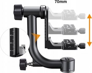 Głowica Kf Głowica Panoramiczna Pro Gimbal 20kg 1/4 3/8 K&f Concept / Kf31.033 7