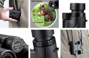 Lornetka Kf Lornetka Mini K&f Zoom 10x 25mm 10x25 Bak-4 Ip65 + Etui / Kf33.070 9
