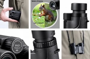 Lornetka Kf Lornetka Mini K&f Zoom 8x 21mm 8x21 Bak4 Ip65 + Etui / Kf33.069 9