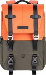 Plecak Kf fotograficzny Kf13.087av1 pomarańczowo-zielony 2