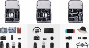 Plecak Kf fotograficzny Kf13.087av1 pomarańczowo-zielony 5