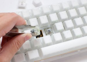 Klawiatura Ducky Ducky One 3 Aura White Mini Gaming Tastatur, RGB LED - MX-Speed-Silver (US) 6