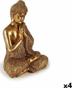 Gift Decor Figurka Dekoracyjna Budda Na siedząco Złoty 17 x 33 x 23 cm (4 Sztuk) 1
