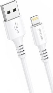 Kabel USB Foneng USB-A - Lightning 1 m Biały (X85 iPhone) 1