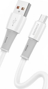 Kabel USB Foneng USB-A - microUSB 1.2 m Biały (X86 Micro) 1