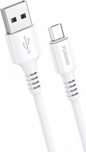 Kabel USB Foneng USB-A - microUSB 1 m Biały (X85 Micro) 1