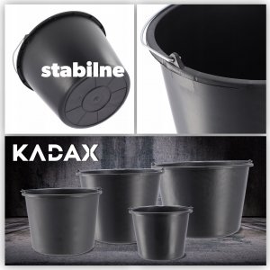 Kadax Wiadro Budowlane Z Rączką Plastikowe Okrągłe 12L 7