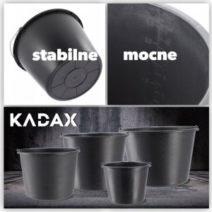 Kadax Wiadro Budowlane Z Rączką Plastikowe Okrągłe 16L 3