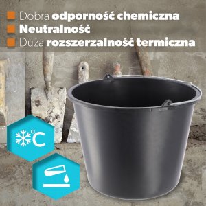 Kadax Wiadro Budowlane Gospodarcze Plastikowe 20L 6szt 4