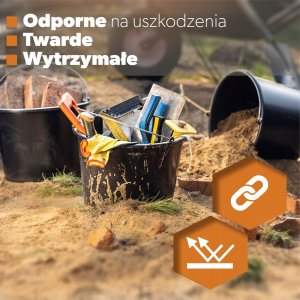 Kadax Wiadro Budowlane Gospodarcze Plastikowe 20L 1szt 4