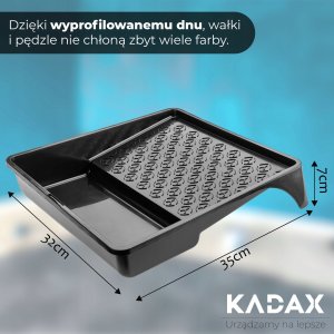 Kadax Kuweta Malarska Na Wałek Farba 320 mm Czarna 6szt 4