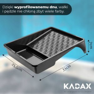 Kadax Kuweta Malarska Duża Do Wałka Farby Czarna 12szt 4