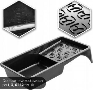 Kadax Kuweta Malarska Na Wałek Farba 160mm Czarna 1szt 3