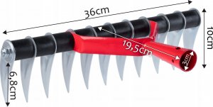 Kadax Aerator Ręczny Wertykulator Do Trawy Jednostronny 5