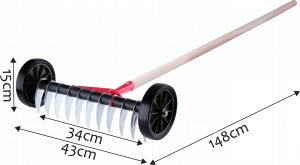 Kadax Aerator Ręczny Trzon Wertykulator Na Kółkach 5