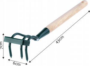 Kadax Spulchniacz Kultywator Gleby Ręczny Ogrodowy 30cm 8