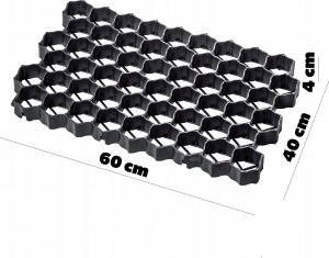 Kadax Kratka Ogrodowa Trawnikowa Parkingowa 60x40 Czarna 2