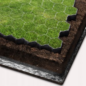 Kadax Kratka Ogrodowa Trawnikowa Parkingowa 60x40 Czarna 3