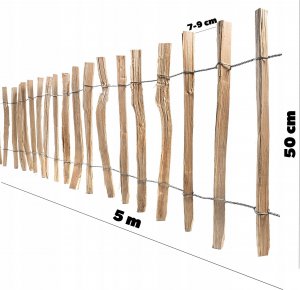 Kadax Płot Drewniany Ogrodzenie Leszczynowe 500x50 7-9cm 4