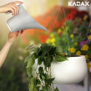 Kadax Donica Doniczka Wisząca Okrągła Misa Biała 29,5cm 4