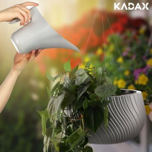 Kadax Donica Doniczka Wisząca Okrągła Misa Szara 29,5cm 3