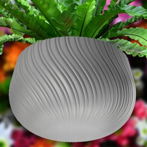 Kadax Donica Doniczka Wisząca Okrągła Misa Szara 29,5cm 5